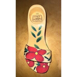 Happy Toes Tropical Flower Shoe Sandal Tealight Candle Holder Diane Artware